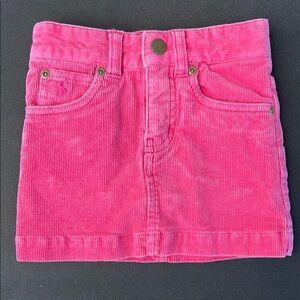 Ralph Lauren Vibrant Pink Kids Corduroy Skirt